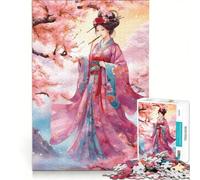 Jigsaw Puzzles for Adults 1000 Beautiful Girls Flowers, Toy Wall Decor, Home Art Decor, with Fully Interlocking Randomly Shaped Pieces 50x75cm