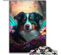 Jigsaw Puzzles for Adults 1000 Beautiful Miniature American Shepherd Puzzles for Adults size 50x75cm Fun at Home Activities, Birthday Present, Travel Gifts
