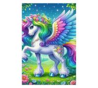 Jigsaw Puzzles for Adults 1000 Beautiful Pony 3D Unicorn Pattern Animals Abstract Modern DIY Wall Art Unique Gift Home Decor 1000 PCS