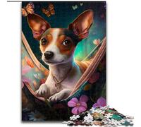 Jigsaw Puzzles for Adults 1000 Beautiful Rat Terrier Puzzles for Adults size 50x75cm DIY Decoration, Brain Challenge, for Adult, Family