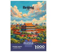 Jigsaw Puzzles for Adults 1000 Beijing Cityscape Jigsaw for Adults Relaxing Games Pattern Assembly Gifts for Friends And Family 52x38cm/1000pcs