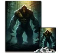 Jigsaw Puzzles for Adults 1000 Bigfoot in Forest Animals Wooden Puzzles Perfect for Family Fun on Christmas Thanksgiving BirthdaysEaster 1000 PCS(75x50cm)