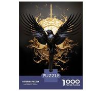 Jigsaw Puzzles for Adults 1000 Black And Gold Crow 01 Puzzles for Adults DIY Toys Pattern Assembly Gifts for Friends And Family 38x26cm/1000pcs