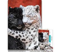 Jigsaw Puzzles for Adults 1000 Black And White Leopard 1000 Pieces for Teenagers,Educational Stress Relief Toy Gifts for Friends And Family 26x38cm