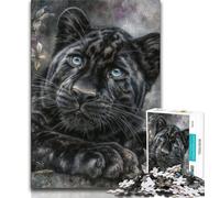 Jigsaw Puzzles for Adults 1000 Black And White Leopard Puzzles for Teenagers,Challenging Game for Is Ideal As A Gift for The Whole Family 75x50cm