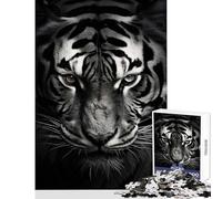 Jigsaw Puzzles for Adults 1000 Black And White Tiger Educational Toy Art Work Gift Educational Game Artists' Collection, Fine Arts Size 38x26cm