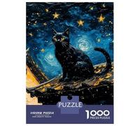 Jigsaw Puzzles for Adults 1000 Black Cats Are Outcasts Jigsaw for Adults Relaxing Games Pattern Assembly Gifts for Friends And Family 38x26cm/1000pcs