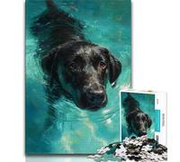 Jigsaw Puzzles for Adults 1000 Black Labrador Adult Jigsaw,learning Educational Is Ideal As A Gift for The Whole Family 26x38cm