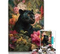 Jigsaw Puzzles for Adults 1000 Black Leopard Adult Jigsaw,learning Educational Is Ideal As A Gift for The Whole Family 26x38cm