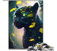 Jigsaw Puzzles for Adults 1000 Black Panther Animal, for And from 14 Years And over Educational Learning Toys Family Games Birthday Present (Size 50x75cm)
