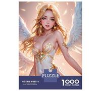 Jigsaw Puzzles for Adults 1000 Blonde Angel with Wings And Halo Adult Jigsaw Puzzle Toy Wall Decor Difficult Challenge Educational Challenge 52x38cm/1000pcs