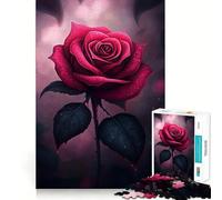 Jigsaw Puzzles for Adults 1000 Bloody Rose Sharp Joint Play, Thinking Fun Game, Calm Fun Time, Christmas Leisure Art (38x26cm)