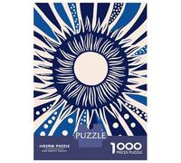 Jigsaw Puzzles for Adults 1000 Blue Abstract Sun Puzzle for Adults Relaxing Games But Fun And Humorous Challenging To Complete 38x26cm/1000pcs