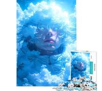 Jigsaw Puzzles for Adults 1000 Blue-Eyed LoFi Guy in The Clouds Educational Games Learning Educational Toys Art Work Gifts Family Activities (Size 38x52cm)
