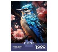 Jigsaw Puzzles for Adults 1000 Blue Jay Adult Jigsaw Puzzle Toy Wall Decor Difficult Challenge Educational Challenge 52x38cm/1000pcs