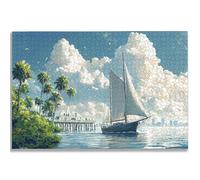 Jigsaw Puzzles for Adults 1000, Boat Jigsaw Puzzles for Adults, Landscape Jigsaws Puzzle with Exquisite Packaging Box, Impossible Wooden Puzzle for Home Decor, Gifts for Women, Gifts for Men, -3130