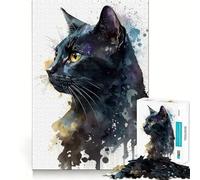 Jigsaw Puzzles for Adults 1000 Bombay Cat Watercolor Art Sharp Joint Play, Thinking Fun Game, Calm Fun Time, Christmas Leisure Art (50x75cm)