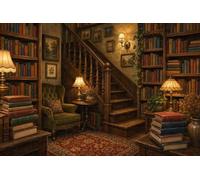 Jigsaw puzzles for adults 1000 Bookshop Staircase Wooden Puzzle