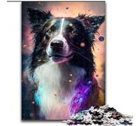 Jigsaw Puzzles for Adults 1000 Border Collie Made of Wood, Making It A Great Gift for Family Fun 50x75cm for Home Decor, Brain Training