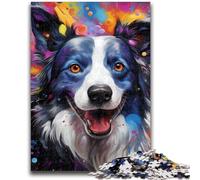 Jigsaw Puzzles for Adults 1000 Border Collie Nebula Puzzles for Teenagers,Challenging Game Toys Wall Decoration Unique Birthday And Xmas Gifts (50x75cm)