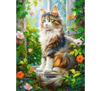 Jigsaw Puzzles for Adults 1000 Botanical Garden Cat, 1000 Piece jigsaw puzzles for adults Classic Educational Games Home Decoration Puzzle