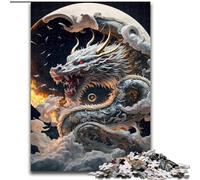 Jigsaw Puzzles for Adults 1000 Brave Dragon Made of Wood, Making It A Great Gift for Family Fun 50x75cm for Home Decor, Brain Training