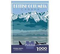 Jigsaw Puzzles for Adults 1000 British Columbia Canada Jigsaw for Adults Relaxing Games Presents for Women Challenging To Complete 38x26cm/1000pcs