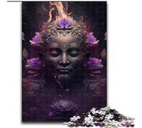 Jigsaw Puzzles for Adults 1000 Buddha Made of Wood, for Parents, Lovers, Friends - Age 14+ 50x75cm Birthday Party for Men Women