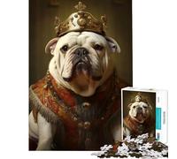 Jigsaw Puzzles for Adults 1000 Bulldog Baroque Relaxing Games Brain Intelligence Challenge Addictive Toys Great Gifts Family Activities (Size 38x26cm)