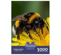 Jigsaw Puzzles for Adults 1000 Bumblebee on Yellow Flower Puzzle for Adults Relaxing Games But Fun And Humorous Challenging To Complete 70x50cm/1000pcs