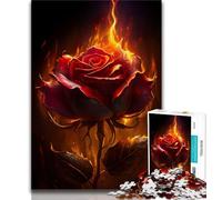 Jigsaw Puzzles for Adults 1000 Burning Rose 1000 Pieces for Adults,Fun Games Every Piece Is Unique - Challenging Family Fun Game (size 75x50cm)