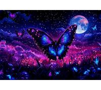 Jigsaw Puzzles for Adults 1000 Butterfly Impossible Jigsaw for Adults Educational Games Moon Puzzle 1000 Pieces Suitable Beginners and Girl Aged 14 up Also Women and Men Beautiful Gifts 75x50cm C-904