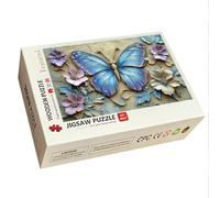 Jigsaw Puzzles for Adults 1000, Butterfly Jigsaw Puzzles, Gifts -11796 | Wooden, HD Printing, Perfect Fit, Colourful Box, Letter on the Back, With Full Accessories, Size: 75x50cm, Flower Pattern