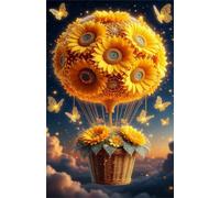 Jigsaw Puzzles for Adults 1000 Butterfly Sunflower Puzzle Impossible Hard Difficult Challenging Puzzle for Adults 1000 Piece Puzzle Games 29.5 x 19.7 inch