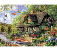 Jigsaw Puzzles for Adults 1000 Cabin Garden Puzzle High Definition Wooden Puzzle with Gifts Box Relaxing Home Activity & Wall Decor Large Educational Puzzles Challenging Games for Adults s7h-363