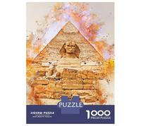 Jigsaw Puzzles for Adults 1000 Cairo in Watercolor Jigsaw for Adults Relaxing Games Presents for Women Challenging To Complete 70x50cm/1000pcs