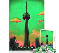Jigsaw Puzzles for Adults 1000 Canada Propaganda Art Puzzle For Teenagers Stress Reliever Every Piece Is Unique - for Is Ideal As A Gifts (38x52cm)