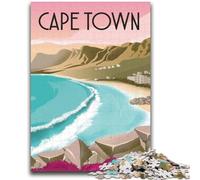 Jigsaw Puzzles for Adults 1000 Cape Town Travel Poster 1000 Pieces for Adults,Challenging Family Activity Games DIY Toy for Home Wall Decor Gifts (50x75cm)