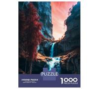 Jigsaw Puzzles for Adults 1000 Cascading Waterfall Canyon Adult Jigsaw Puzzle Toy Wall Decor Difficult Challenge Educational Challenge 52x38cm/1000pcs