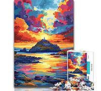Jigsaw Puzzles for Adults 1000 Castle at Sunset 1000 Pieces for Teenagers,Educational Stress Relief Toy Gifts for Friends And Family 50x75cm