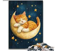 Jigsaw Puzzles for Adults 1000 Cat on The Moon Challenging Puzzles Impossible Hard Challenge Toy for Teenagers (Size 26x38cm)