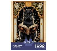Jigsaw Puzzles for Adults 1000 Cat Tarot Card The Reader Adult Jigsaw Puzzle Toy Wall Decor Difficult Challenge Educational Challenge 70x50cm/1000pcs