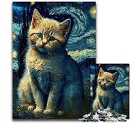 Jigsaw Puzzles for Adults 1000 Cat Van Gogh14 paper Puzzles Perfect for Family Fun on Christmas Thanksgiving BirthdaysEaster 1000 PCS(38x26cm)