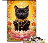 Jigsaw Puzzles for Adults 1000 Cat Wearing Necklace Puzzle for Teenagers, Couples, And Friends for Birthdays, Christmas 50X75CM