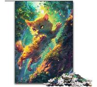 Jigsaw Puzzles for Adults 1000 Cats Art Adult Jigsaw Puzzles 1000 Pieces for Teenagers Family Educational Games Home Decoration Gift (Size 26x38cm)