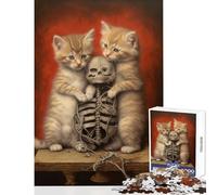 Jigsaw Puzzles for Adults 1000 Cats Bring A Present Puzzles for Teenagers Precision Cutting Train Your Brain And Hands Beautiful Design Game (38x26cm)