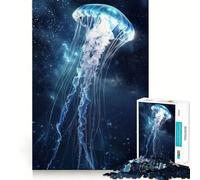 Jigsaw Puzzles for Adults 1000 Celestial Jellyfish Premium Cut Play Creative Game Toy Idle Fun Time Christmas Art Display (38x52cm)