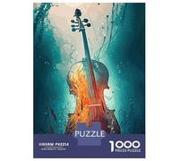 Jigsaw Puzzles for Adults 1000 Cello Music Ocean Jigsaws for Adults Relaxing Games Stress Reliever Challenging To Complete 38x26cm/1000pcs