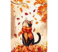 Jigsaw Puzzles for Adults 1000, Challenge High Difficulty, Educational Game Decompression Jigsaw Puzzle, Falling Leaf Cat Puzzle 1000 Pieces