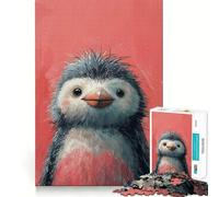 Jigsaw Puzzles for Adults 1000 Cheery Penguin Chick Exact Edge Art Focus Building Toy Cozy Time Game Christmas Wall Art (38x26cm)